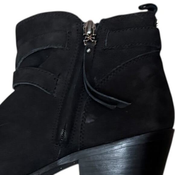 SAM EDELMAN Pearlie Black Leather Boots SZ 7.5 - Picture 6 of 10